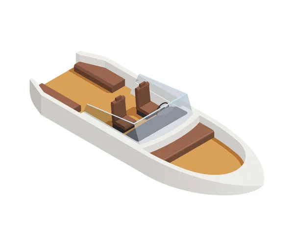 Composição de barco cortador de luxo — Vetor de Stock