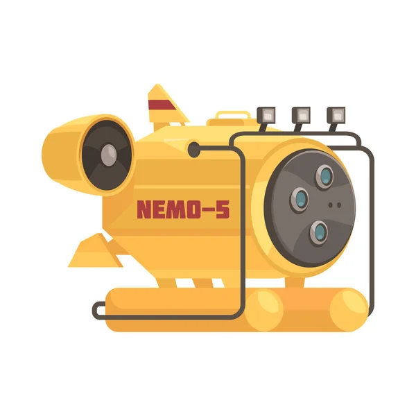 Ocean Diving Bathyscaphe Composition — Stockový vektor
