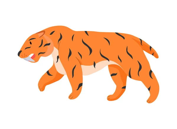 Skład tygrysa szablozębnego — Wektor stockowy