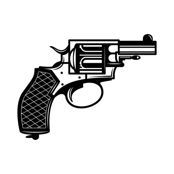 Revolver Cowboy Emblem Composition — Stock Vector