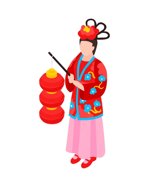 Composición de accesorios mujer china — Vector de stock