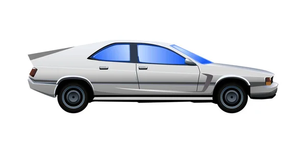 White Liftback Car Sammansättning — Stock vektor