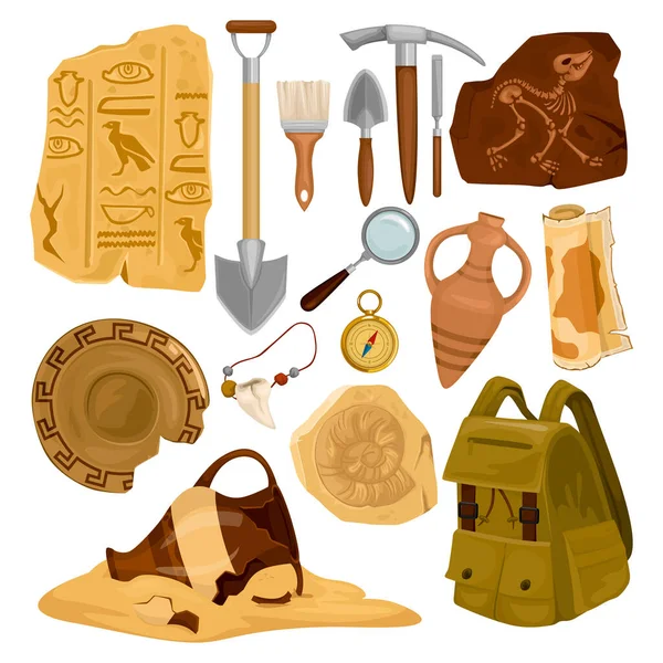 Conjunto de ícones de artefatos antigos —  Vetores de Stock