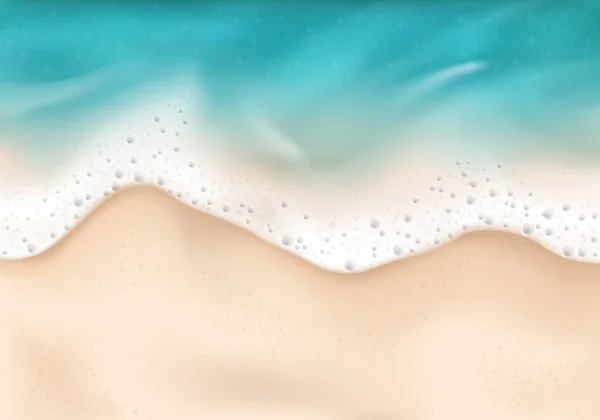 Concetto realistico di schiuma ondulata marina colorata — Vettoriale Stock