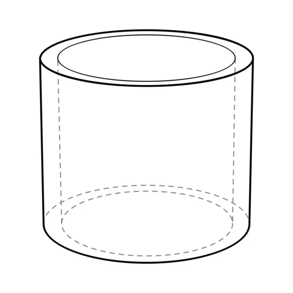 Forma stereometrica del tubo Composizione — Vettoriale Stock