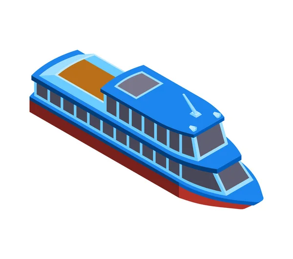 Composição de barco de dois conveses — Vetor de Stock