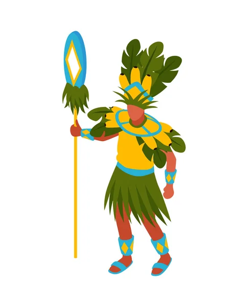 Brazilian Festival Costume Composition — Stock Vector