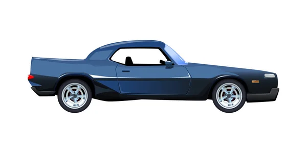 Composición azul del coche de Hardtop — Archivo Imágenes Vectoriales