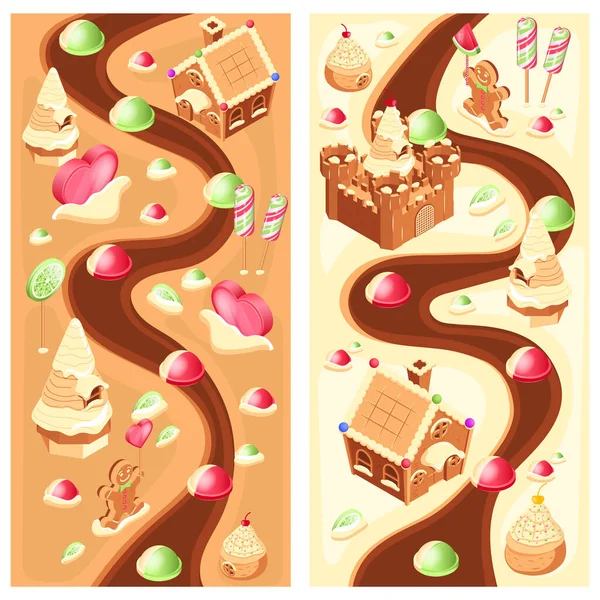 Jeu de Candy Land Board — Image vectorielle