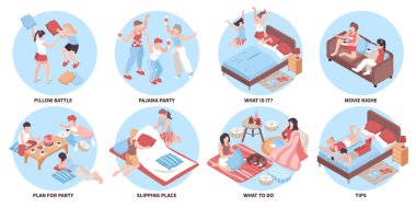 Isometric Pijama Partisi Kompozisyonları