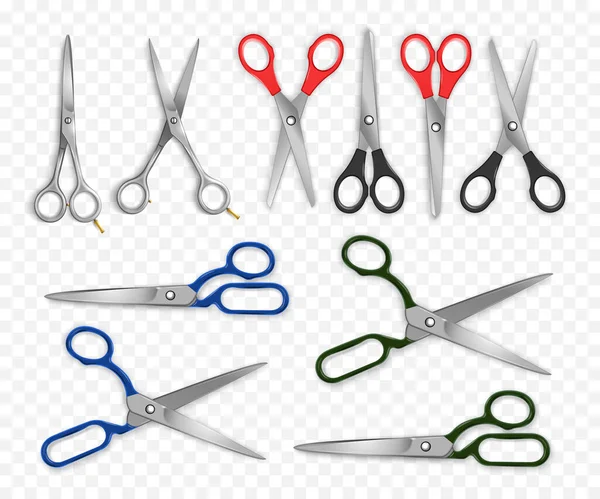 Scissors Realistic Set — Stock Vector