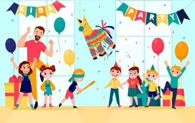 Meksika Pinatas Renkli Kompozisyonu