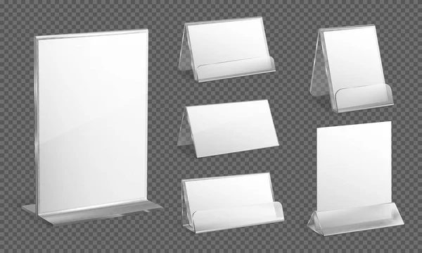 Porte-verre avec feuilles de papier blanc — Image vectorielle