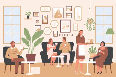 Kahve Dükkanı illüstrasyon