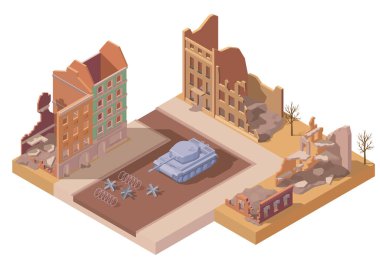 Yıkılmış Binalar Isometric