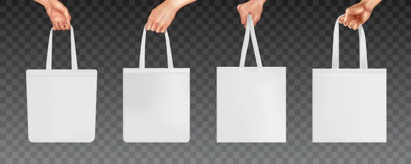 Conjunto de sacos de mão realista —  Vetores de Stock