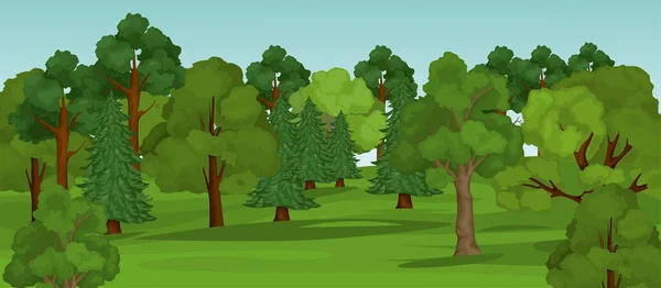 Árvore Log Composição da paisagem — Vetor de Stock