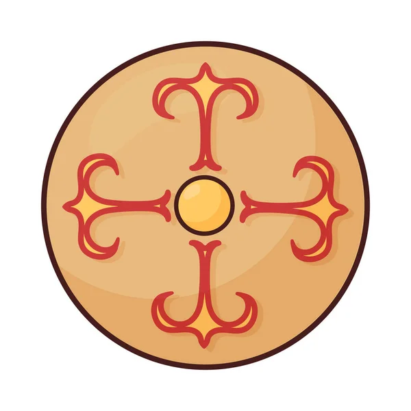 Composição escandinava do escudo dos vikings —  Vetores de Stock