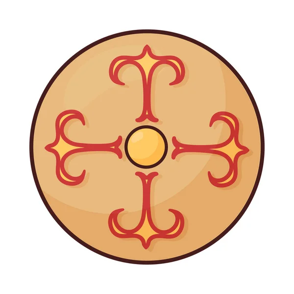 Escudo de Vikingos Escandinavos Composición — Vector de stock