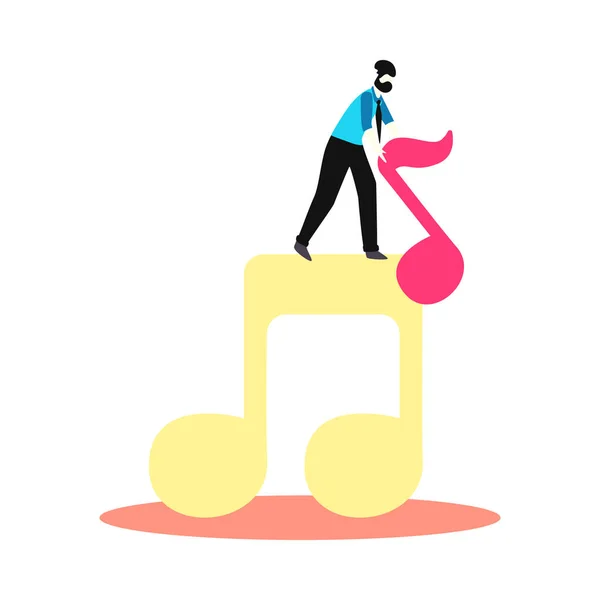 Dropping Music Notes Composition — Image vectorielle