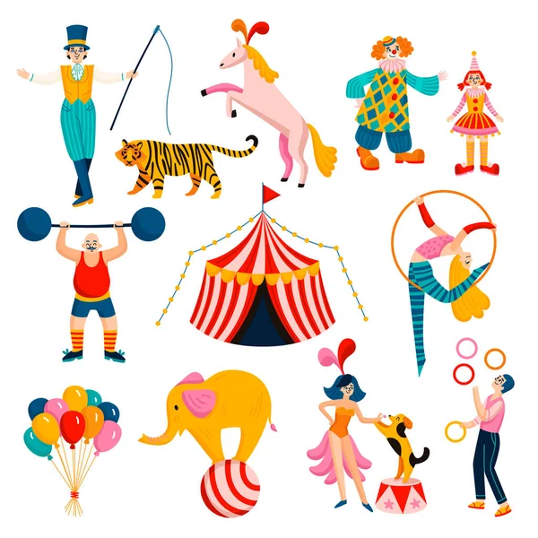 Ensemble d'icônes cirque — Image vectorielle