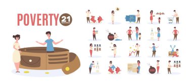 Yoksulluk Düz Simgesi Ayarları