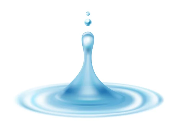 Složení kapek studené vody — Stockový vektor
