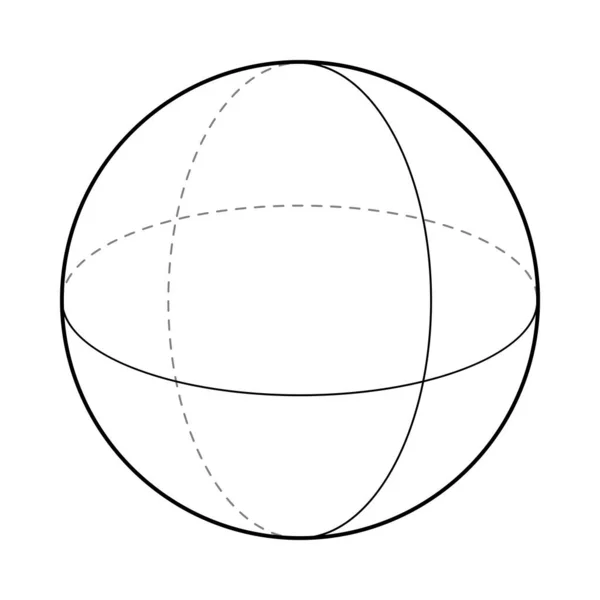 球面立体测量形状组成 — 图库矢量图片