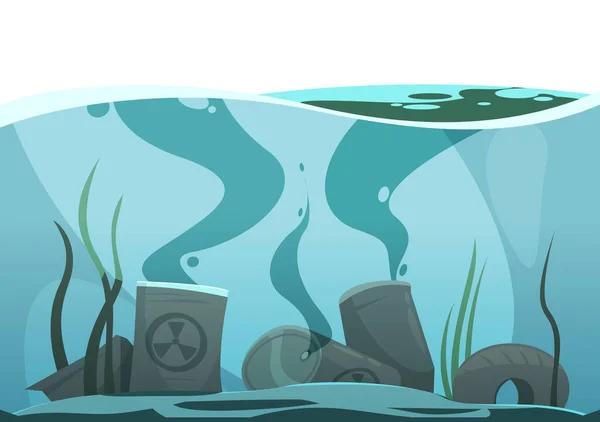 Composition des eaux usées toxiques — Image vectorielle