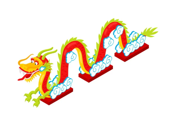 Three Cute Chinese Dragons Holding Chinese Stock Vector (Royalty