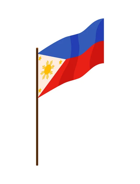 필리핀 국가의 국기 전시 — 스톡 벡터