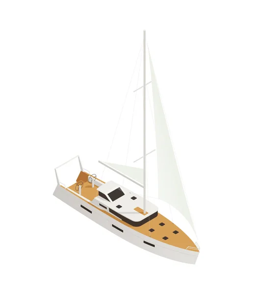 Composizione barca a vela Yacht — Vettoriale Stock