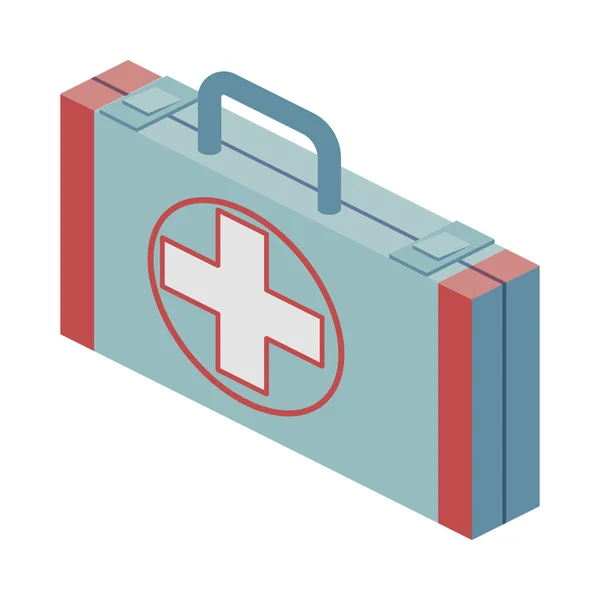 Caja de ayuda a la ambulancia Composición — Vector de stock