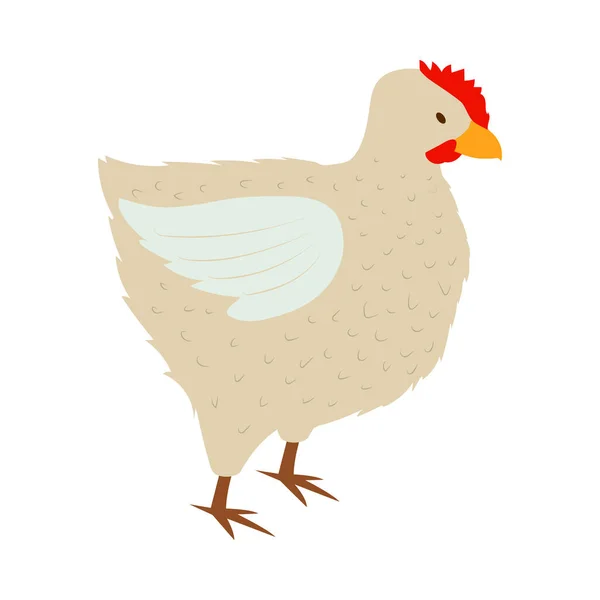 家禽农场母鸡的组成 — 图库矢量图片