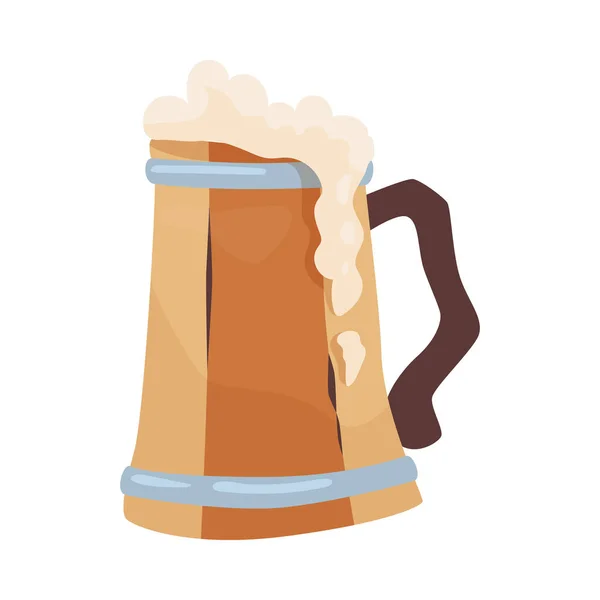 Composição da caneca de cerveja Vikings — Vetor de Stock