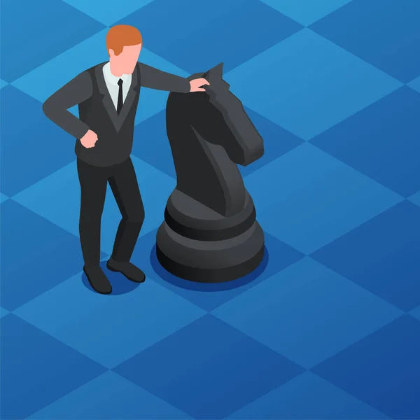 国际象棋商人领导结构 — 图库矢量图片