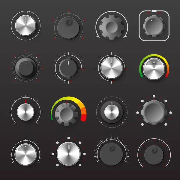 Realistische ronde aanpassing Dial achtergrond — Stockvector