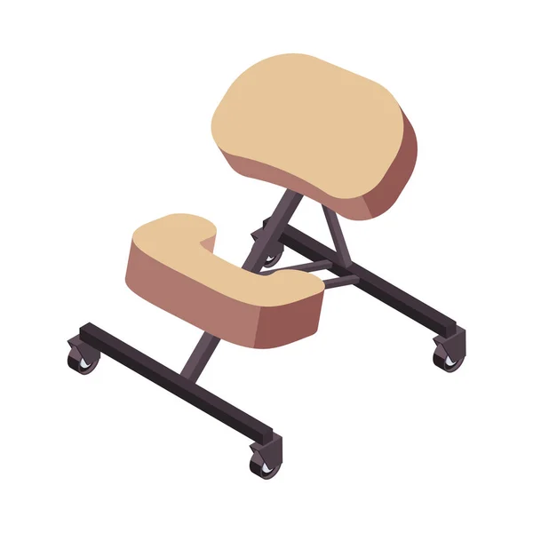 Massagem Stool Composição Isométrica — Vetor de Stock