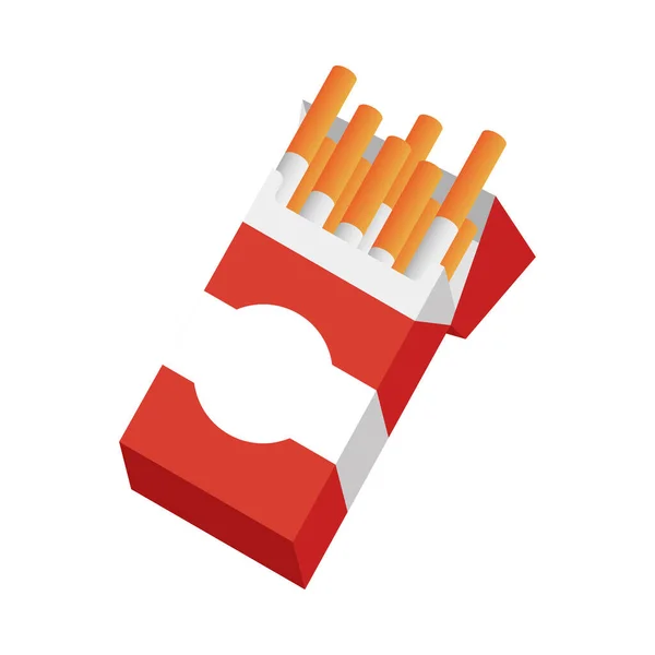 Verpakking sigaretten Samenstelling — Stockvector