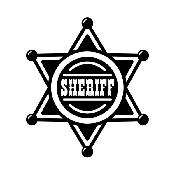 Sheriff Star Emblem Sammansättning — Stock vektor