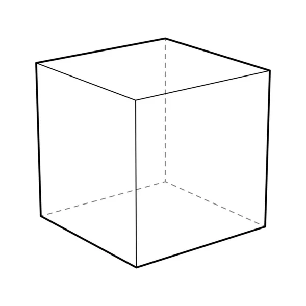 立方体立体形状成分 — 图库矢量图片