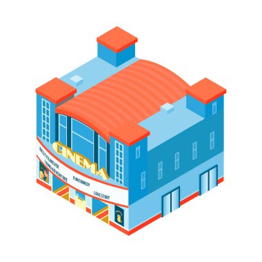 Isometric Sinema Merkezi Kompozisyonu