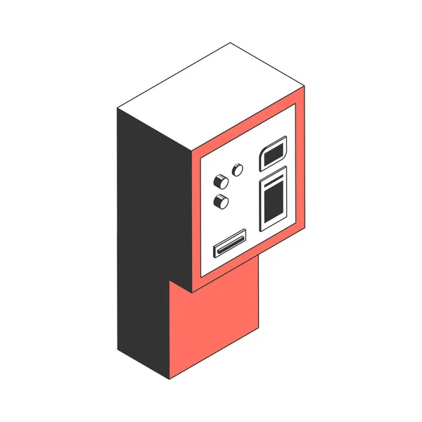 Parking Ticket Machine Composición — Archivo Imágenes Vectoriales