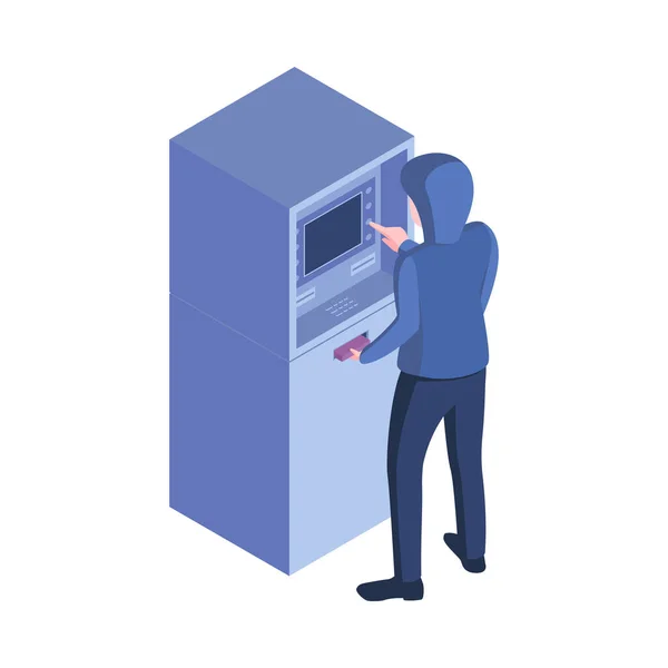 Piratage de la composition ATM — Image vectorielle