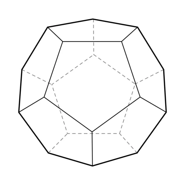 Pentagonal Dodecahedron Stereometric Composition — Stock Vector