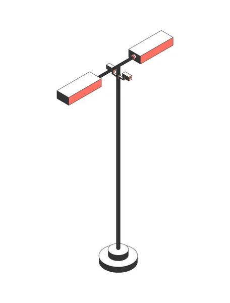 Composition du poteau de lampe de stationnement — Image vectorielle