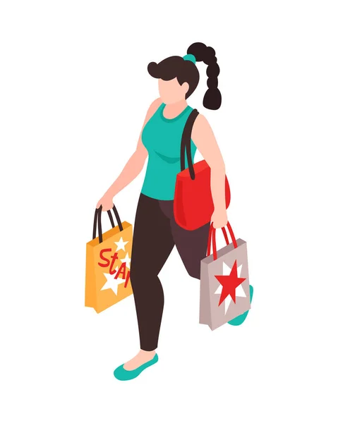 Kobieta Odzież Shopper Skład — Wektor stockowy