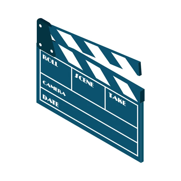 Cinema Film Clapper Samenstelling — Stockvector