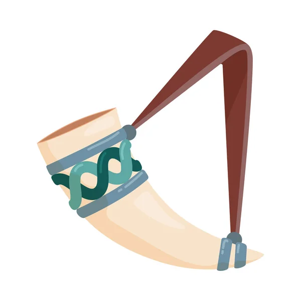 Skandináv Vikings Horn összetétel — Stock Vector