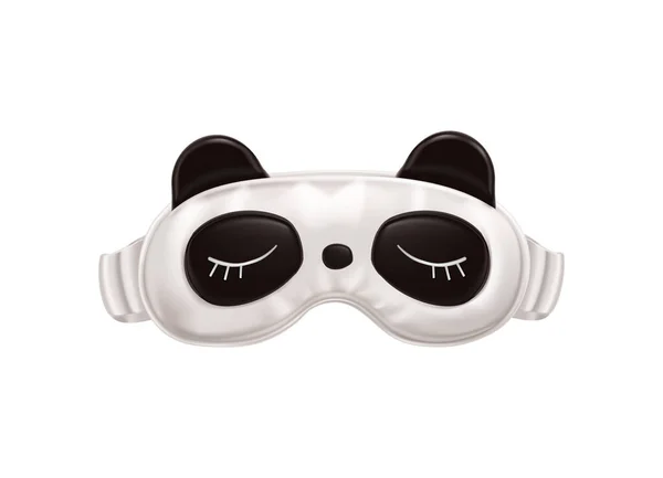 Panda Schlafmaske Zusammensetzung — Stockvektor